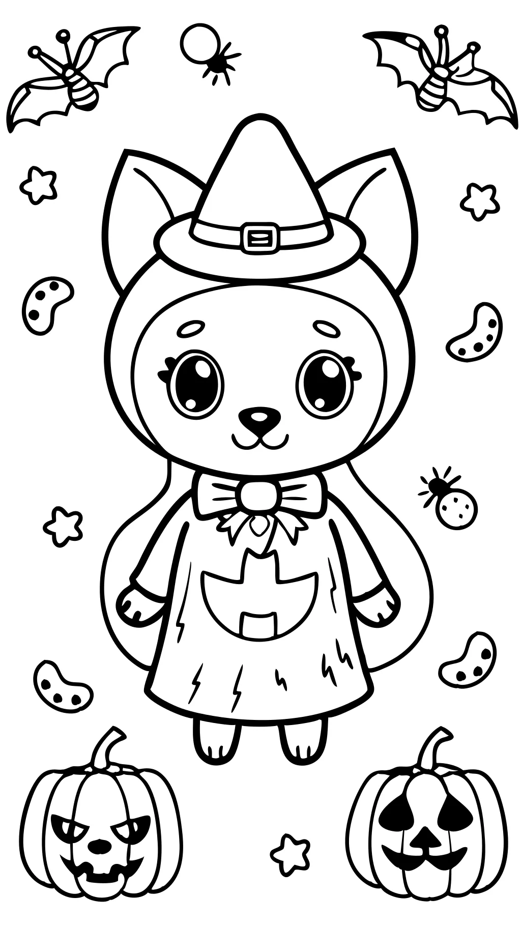 coloriages de chiot d’Halloween